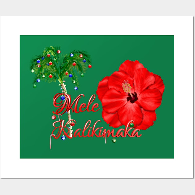 Beach Mele Kalikimaka Xmas Wall Art by macdonaldcreativestudios